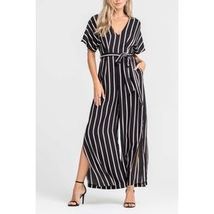 NWOT Lush Striped Jumpsuit Size XL